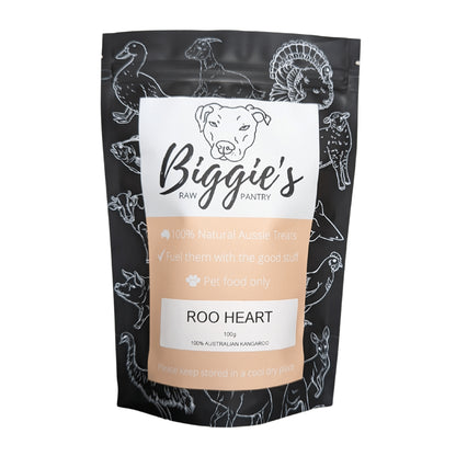 BIGGIE'S RAW PANTRY ROO HEARTS 125G