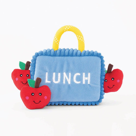 ZIPPY PAWS BURROW TOY LUNCHBOX WITH APPLES