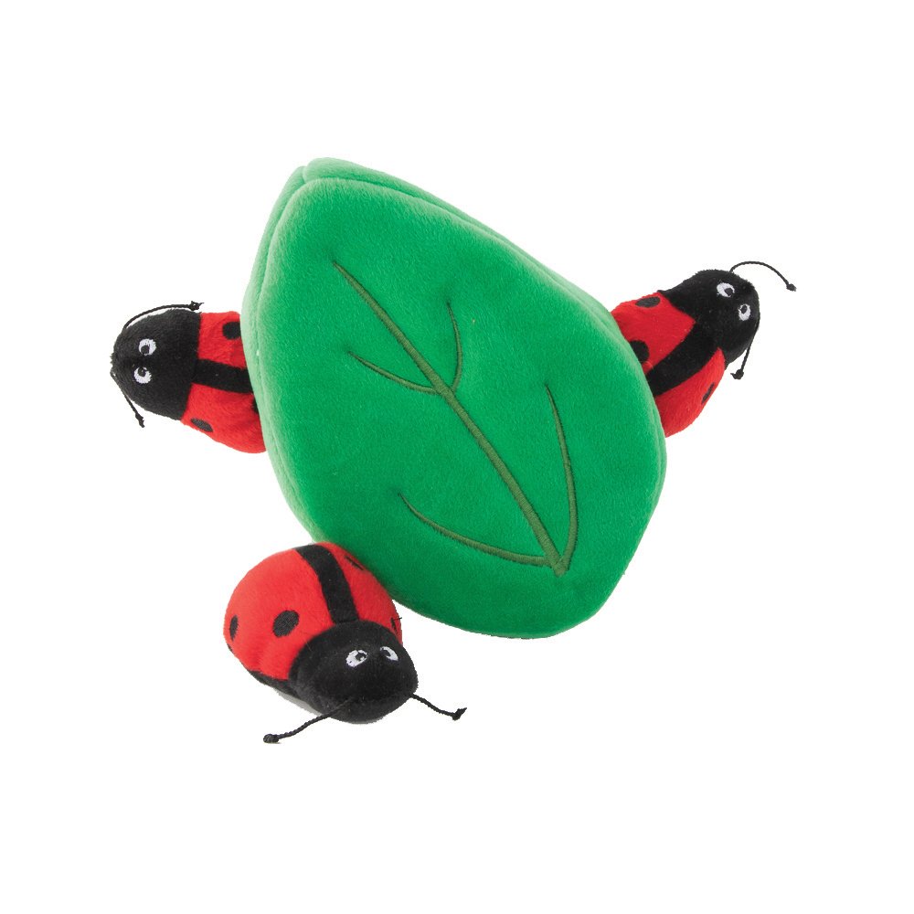 ZIPPY PAWS BURROW TOY LADYBUGS IN LEAF