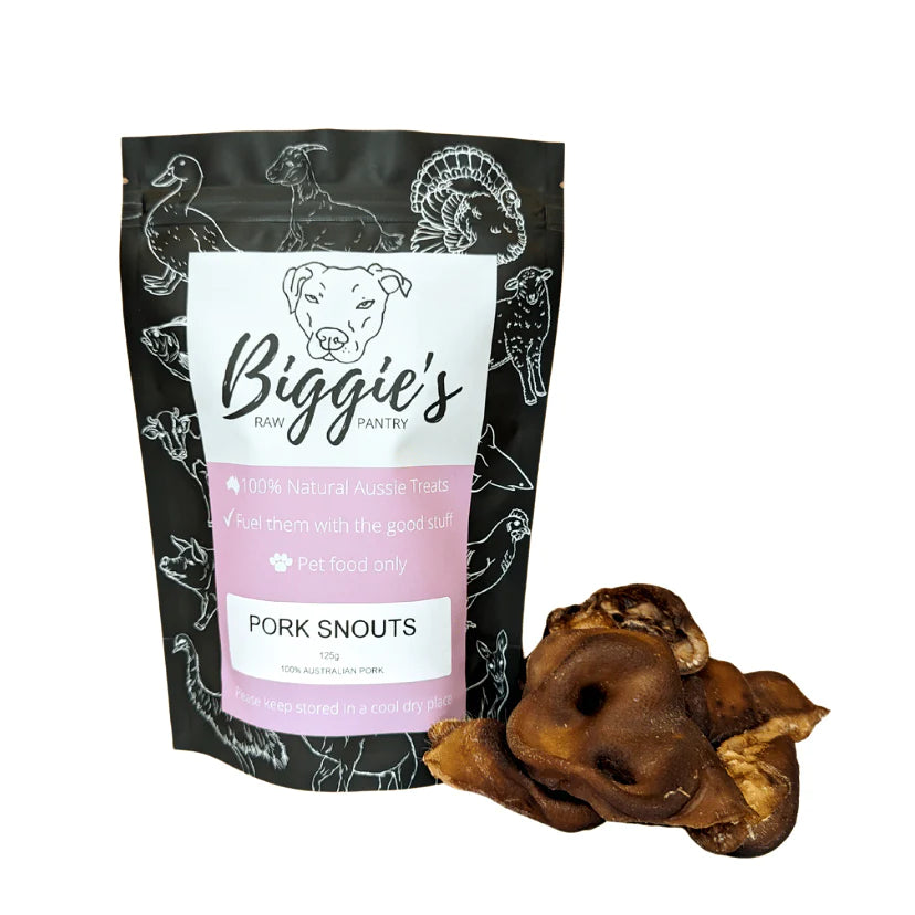 BIGGIE'S RAW PANTRY PORK SNOUTS 125G